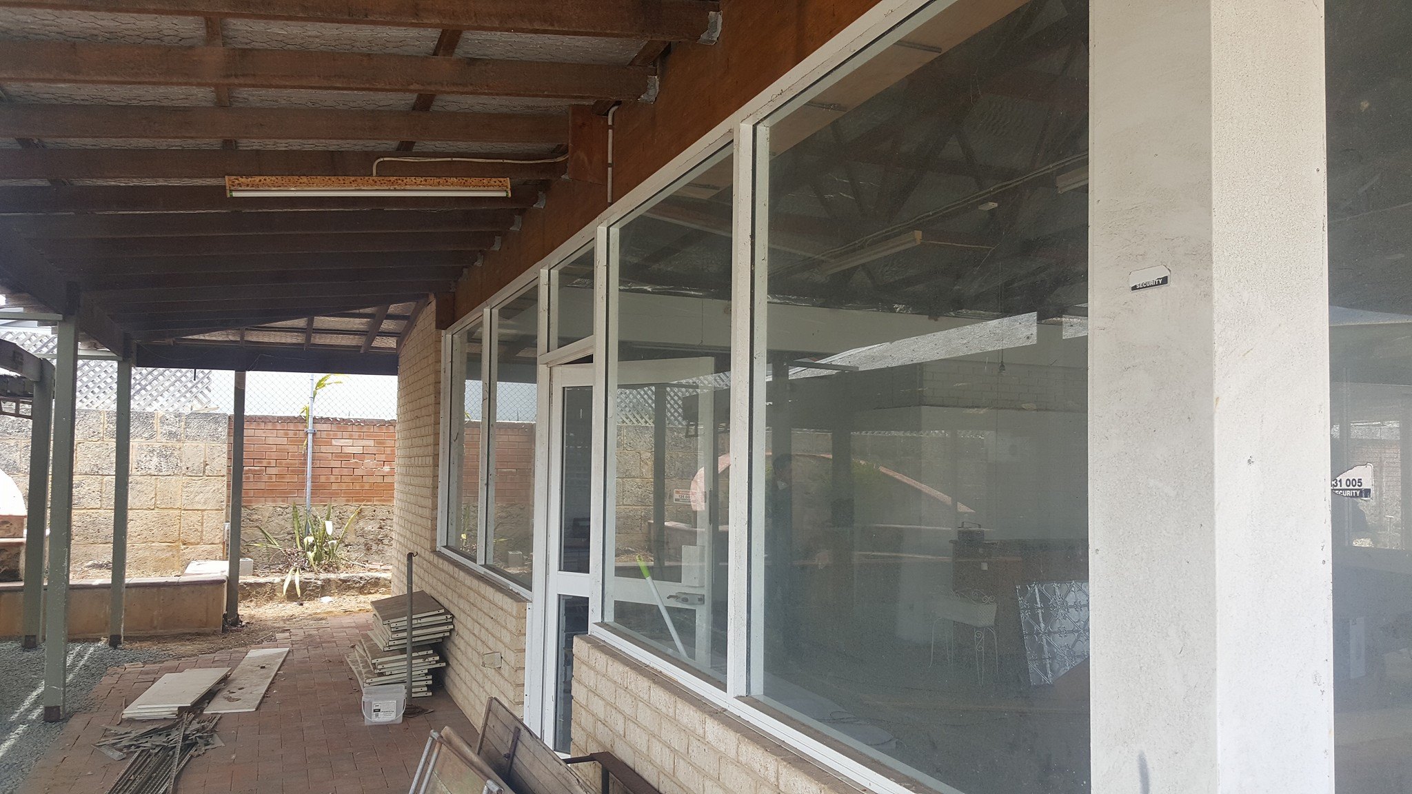 Before window cleaning